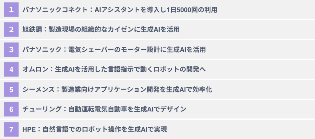 生成AIの製造業界での活用事例7選