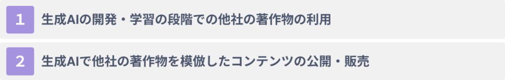 生成AI活用における著作権侵害の2つのパターン