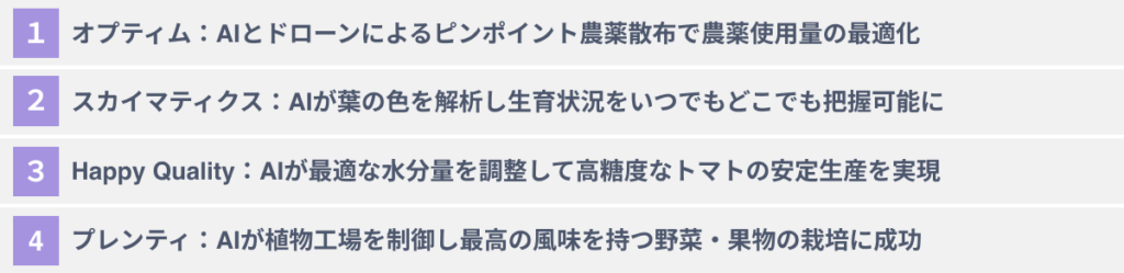 AIの農業への活用事例4選