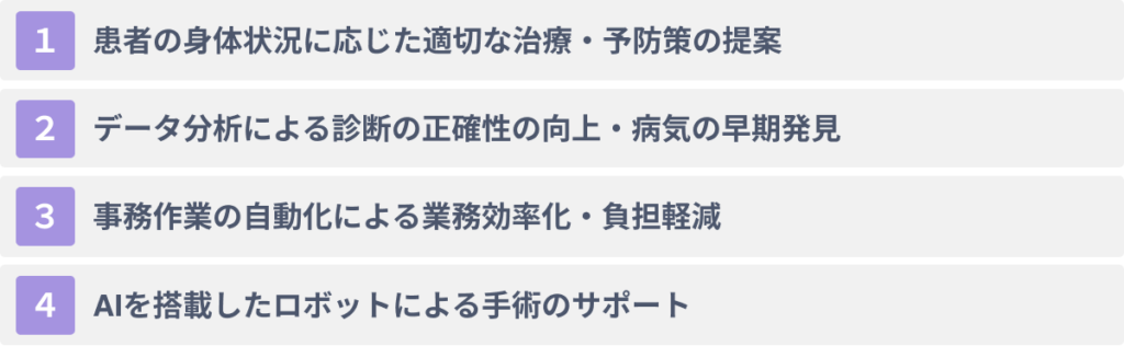 AIをヘルスケア/医療分野で活用する4つのメリット