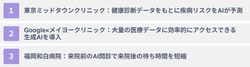 AIのヘルスケア/医療分野での活用事例3選