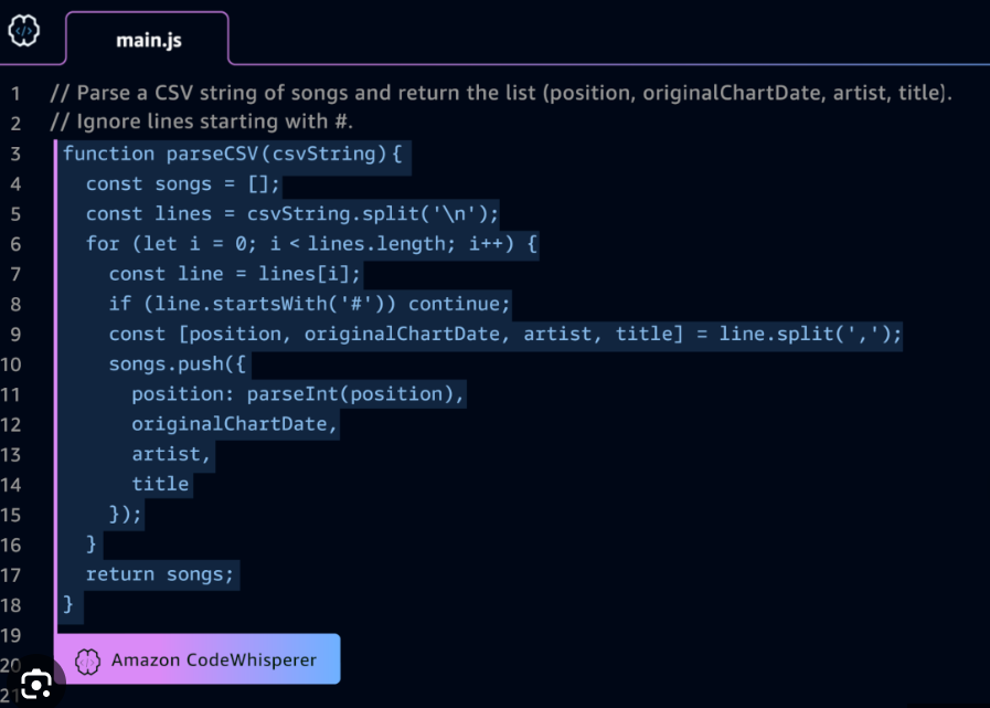 Amazon CodeWhisperer：コードの説明をするアシスタントも備えたコーディングAI