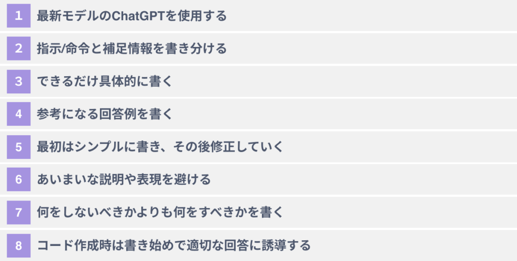 ChatGPT推奨のプロンプトをうまく書く８つのコツ【実例有】