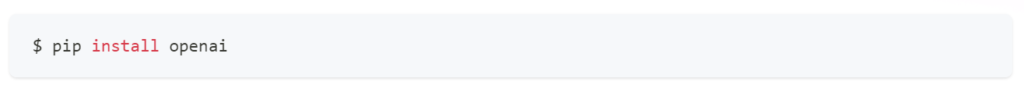 PythonのOpenAIライブラリをインストール