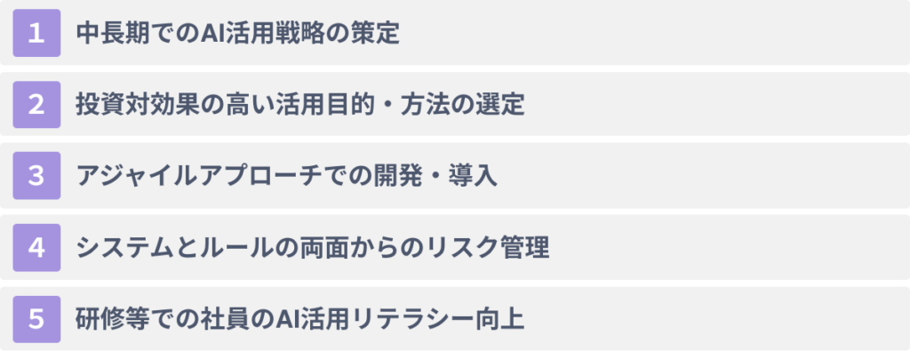 企業がAI活用を成功させるための５つのポイント