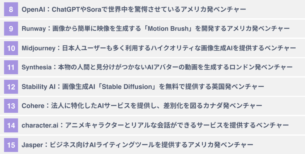 海外の注目AI関連ベンチャー8選