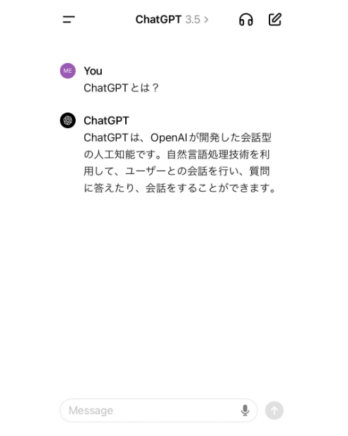 ChatGPT　実際の回答