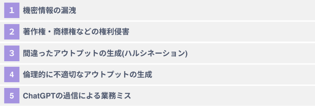 ChatGPTを文章作成に活用する際の５つのリスク