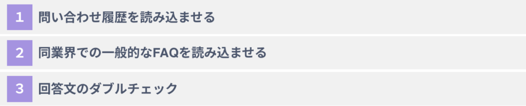 生成AIでFAQを作成する５つのコツ