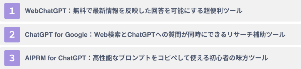 ChatGPT(チャットGPT)ブラウザ版をより便利にする拡張機能３選