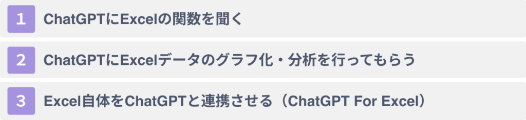 ChatGPTをExcel業務に活用する３つの方法