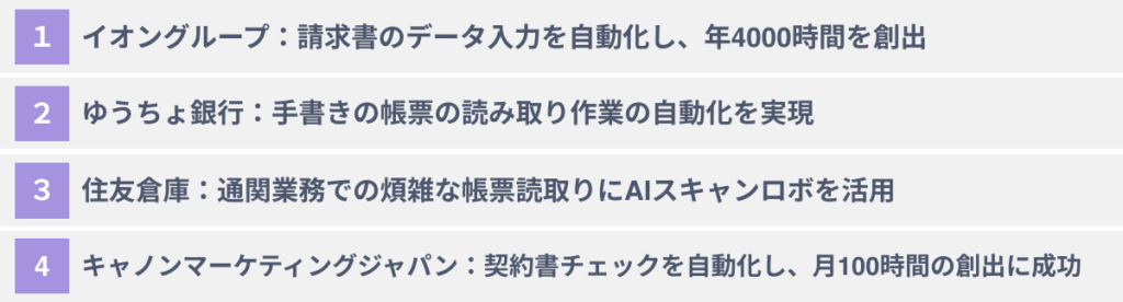 AI OCRの活用事例４選