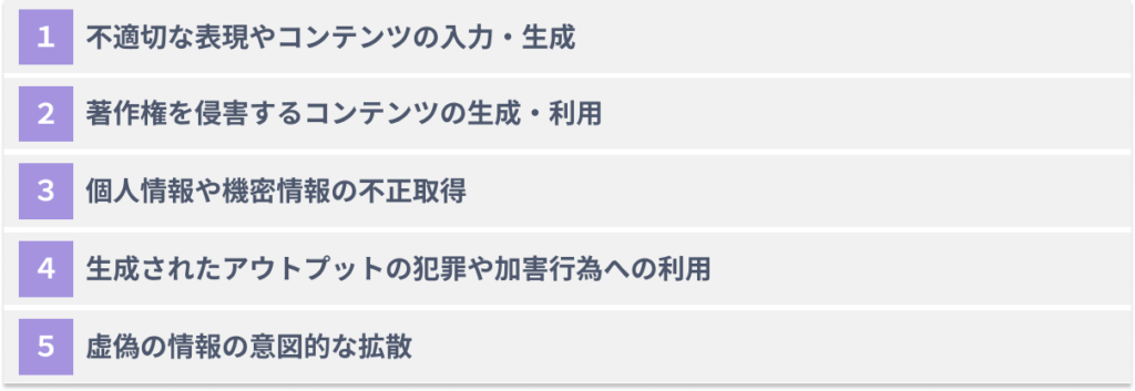 ChatGPTの注意すべきポリシー違反５選