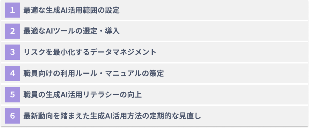 自治体が生成AIのリスクに対して取るべき６つの対応策