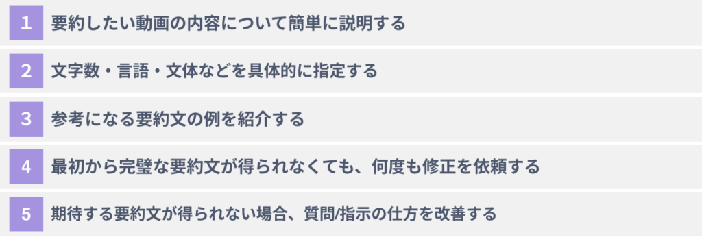 ChatGPTで動画を要約する際の５つのコツ