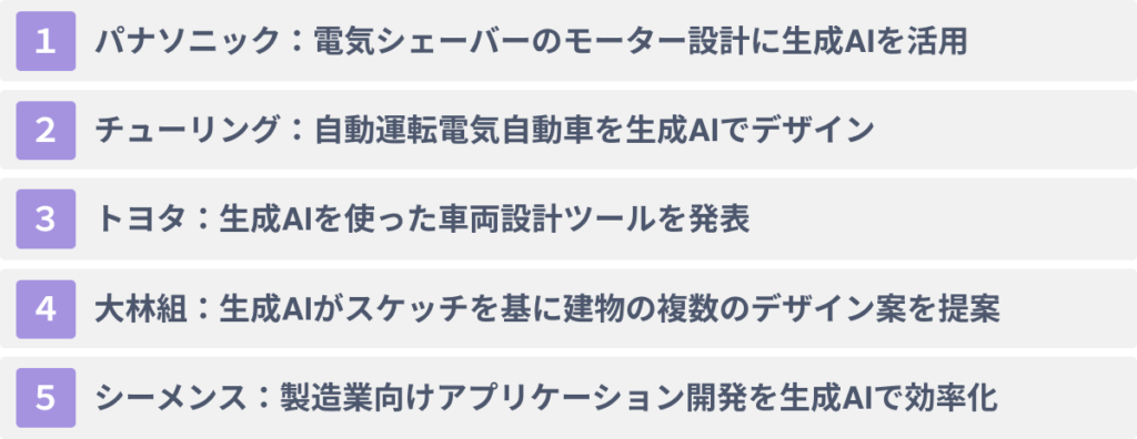 大手企業による生成AI×設計の活用事例５選