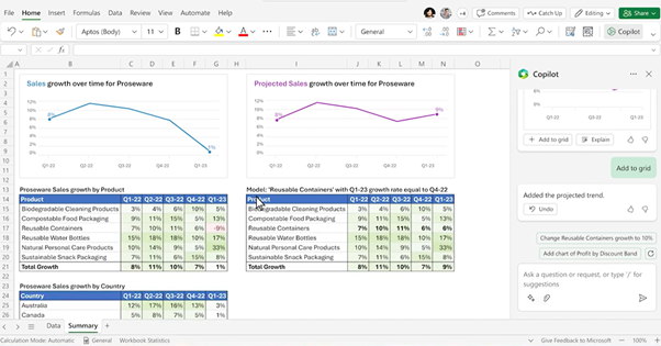 Copilot　Excelでのデータ分析・可視化