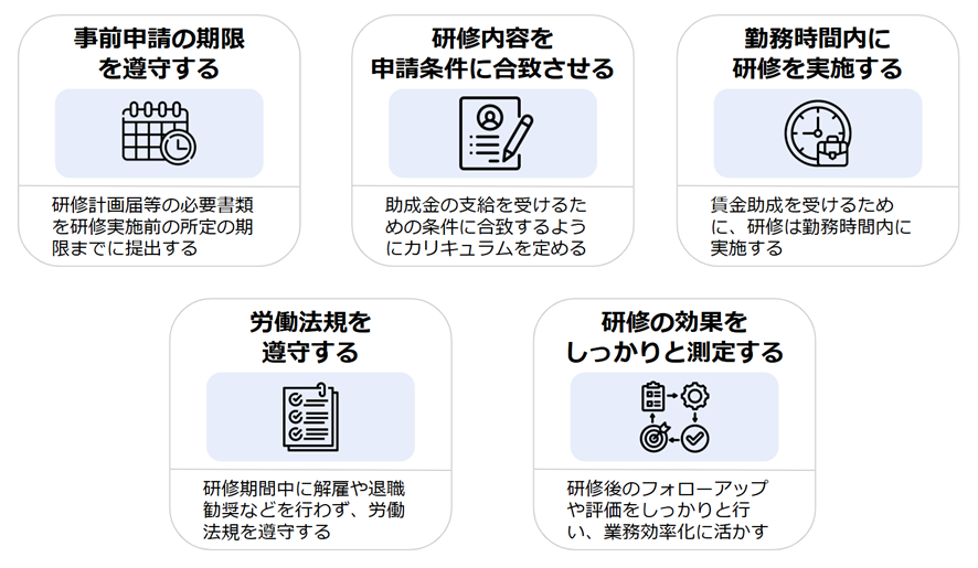 AI/DX研修で助成金を活用する際の5つの注意点