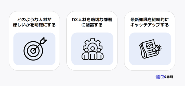 DX人材を採用・育成する際の3つの注意点
