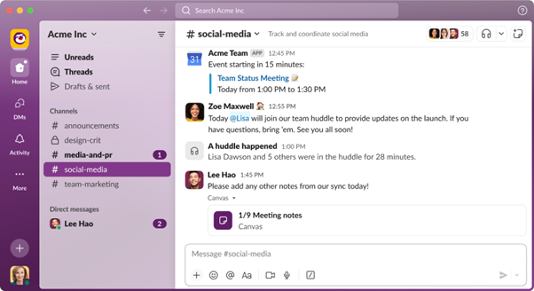 チャットコミュニケーション Slack
