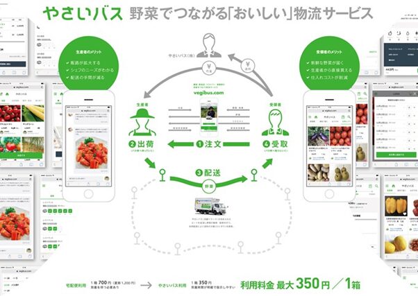 農家と顧客をデジタルでつなぐ新しい流通「やさいバス」