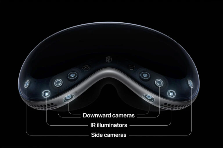 Apple Vision Pro　リアルタイムセンサー：高速カメラと環状LEDにより高性能な視線追跡システムを実現