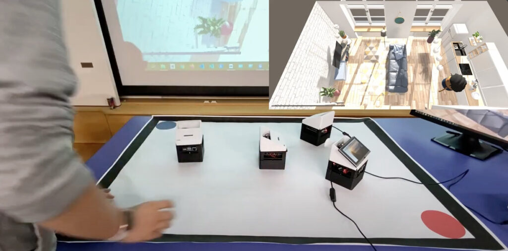 筑波大学 ソーシャルロボット研究室：ミニチュアを使った仮想空間共有システムを開発