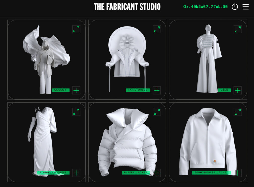 The Fabricant Studio：バーチャルファッション創作の場を提供
